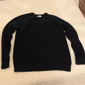 Old Navy Men's Navy Blue Fisherman’s crew neck shaker stitch Sweater Large Tall